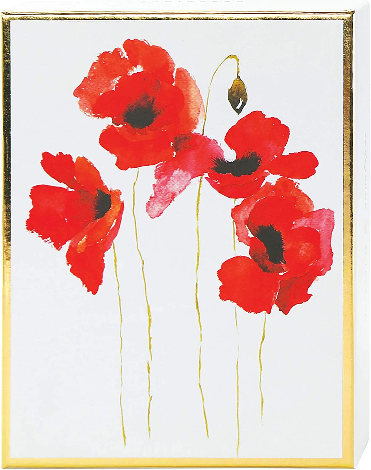 Graphique Watercolor Flowers Greeting Cards | 20 Pack | All Occasion Blank Note Cards with Envelopes | 4 Assorted Floral Designs with Gold Foil Borders | Boxed Set for Personalized Notes | 4.25" x 6" - Image 2